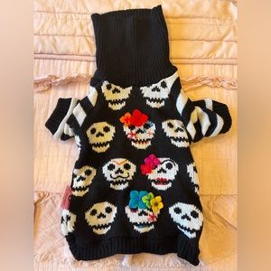 Handmade Day of the Dead Dog Sweater 💀🐶